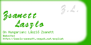 zsanett laszlo business card